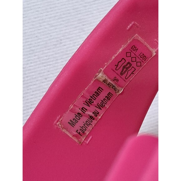 Crocs Tulum Toe Post Sandals Women's Size 6 Fuchsia & Tan - Picture 9 of 10